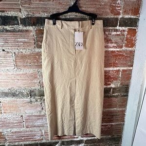 NWT ZARA CLASSIC SKIRT WITH TINY STRIPES